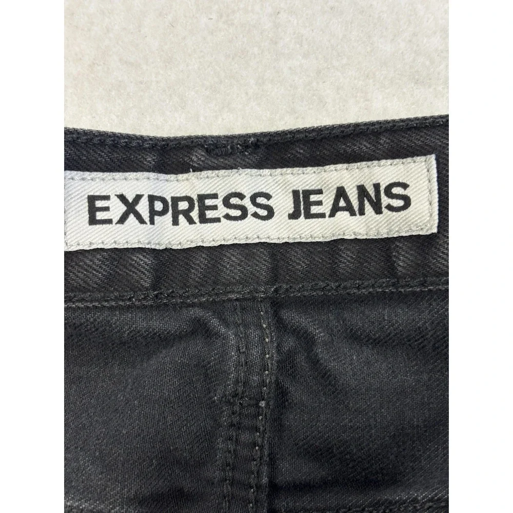 Express Mens 32X34 Black Rocco Slim Fit Skinny Leg Jeans Urban Streetwear Skater